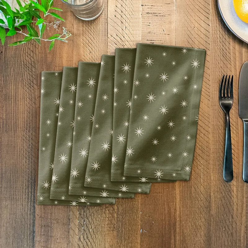 Green Twinkle Cotton Twill Napkin