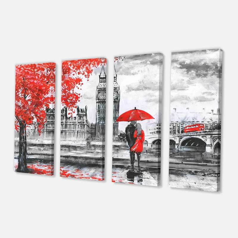 Designart - Couples Walking in Paris