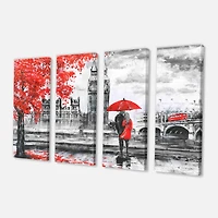 Designart - Couples Walking in Paris