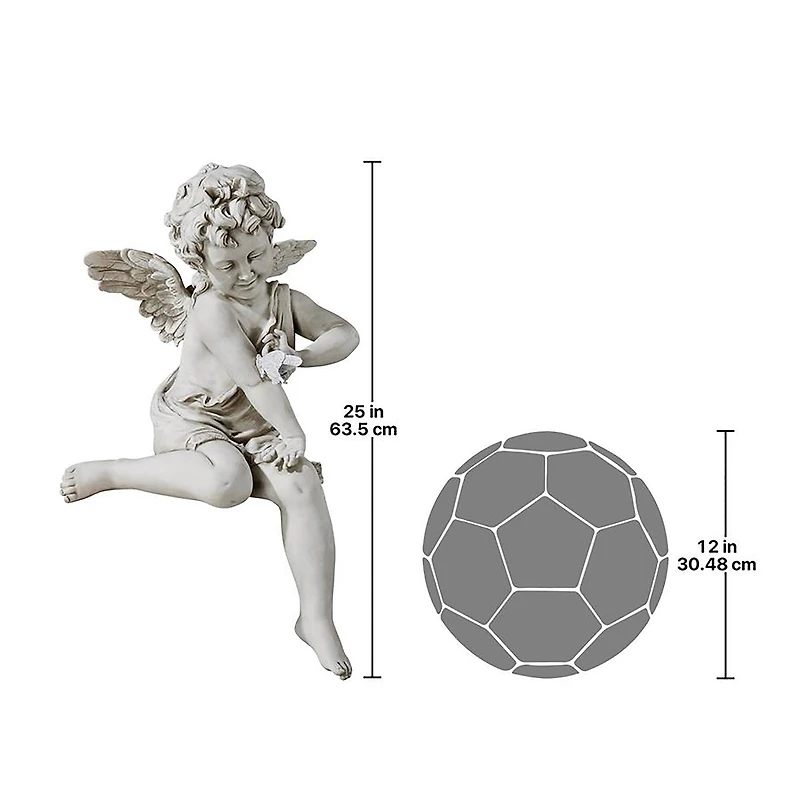 Design Toscano 25" Peaceful Presence Angel Sitter Garden Statue