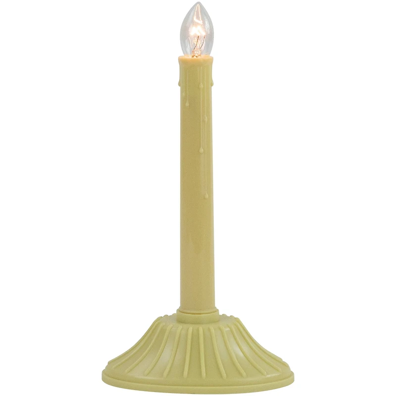 9.5" Ivory Single Light Christmas Candolier Candle Lamp