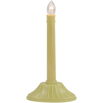 9.5" Ivory Single Light Christmas Candolier Candle Lamp
