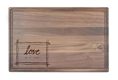 Love at all Times 17" x 11" Walnut Cutting Board