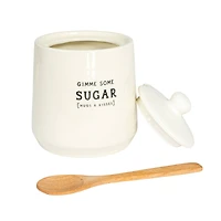 Hello Honey® White Charming Stoneware Creamer & Sugar Pot Set with Spoon