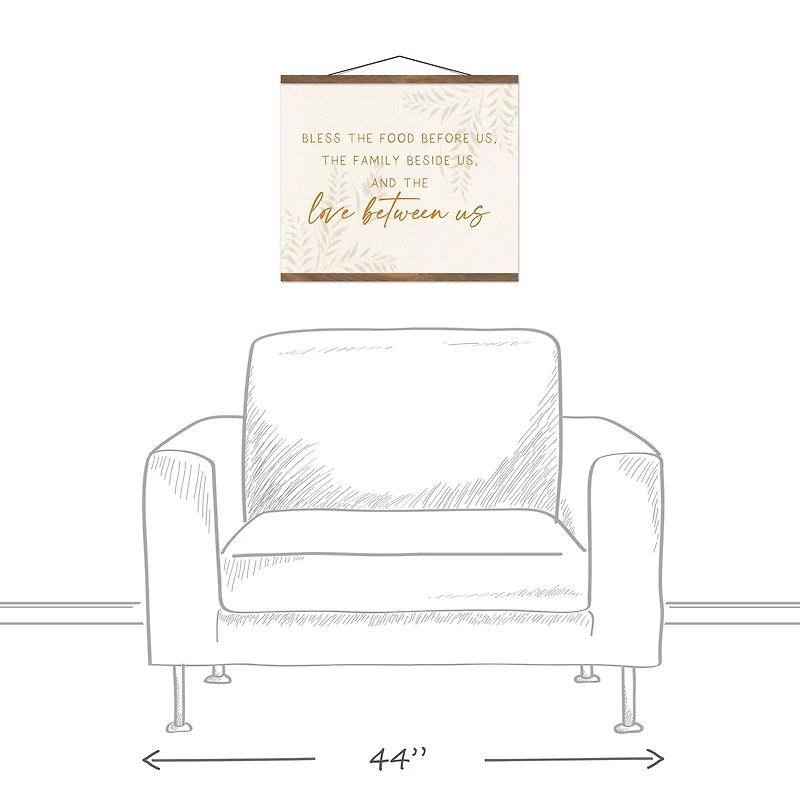 Fall Love Between Us Teak Hanging Canvas