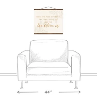 Fall Love Between Us Teak Hanging Canvas