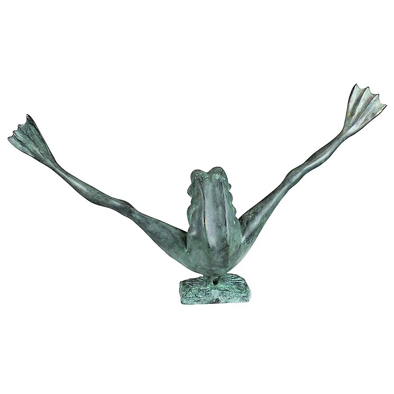 Design Toscano Large Bronze Crazy Legs, Leap Frog Garden Statue