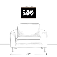 Boo Bats 12" x 18" Teak Hanging Canvas