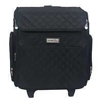 Everything Mary Black Quilted Rolling Scrapbook Storage Tote