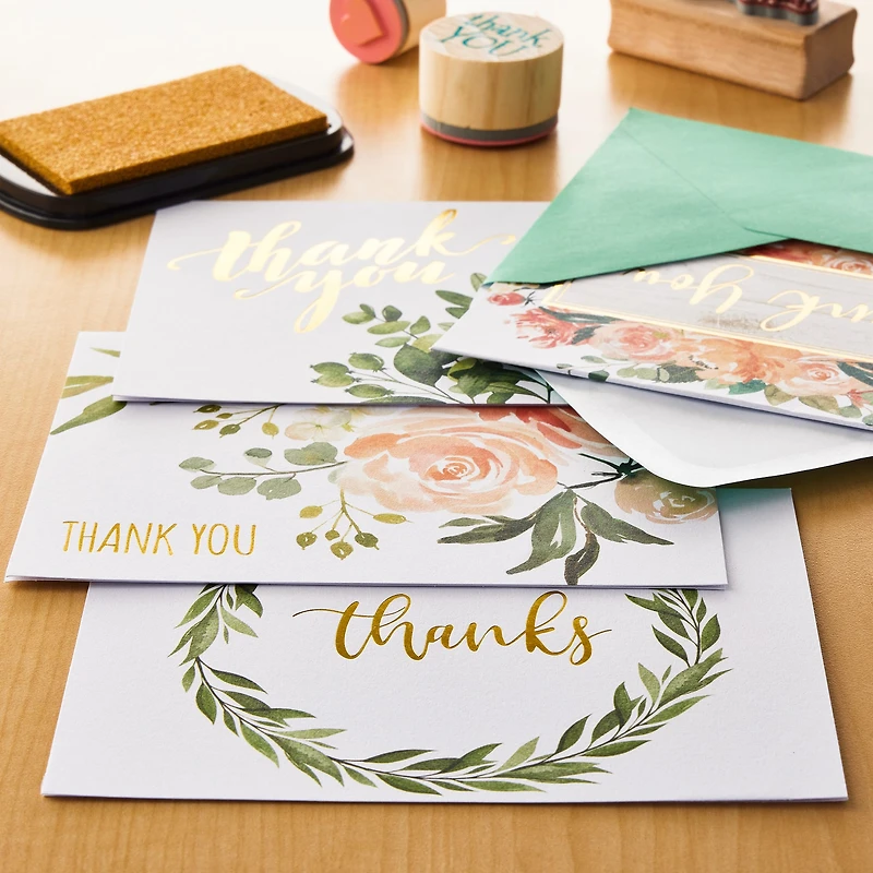 Floral Thank You Cards & Envelopes by Recollections™, 4.25" x 5.5"
