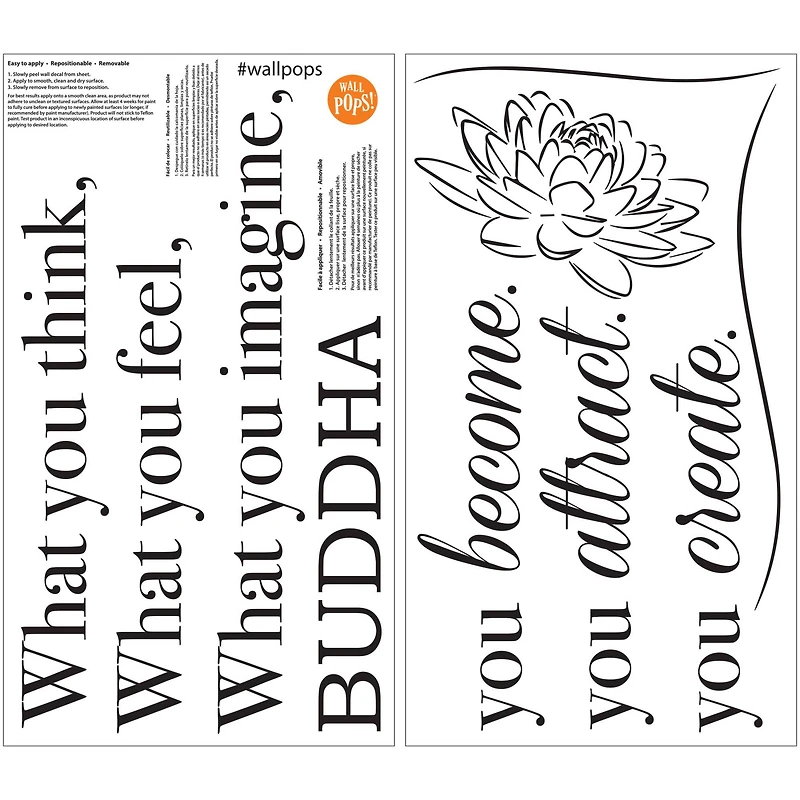 WallPops Become What You Think Wall Quote