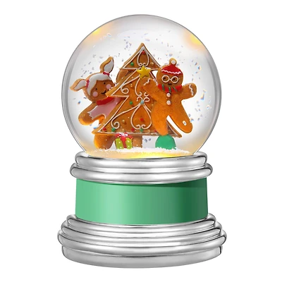 Haute Decor 6" Animated Christmas Gingerbread Snowglobe
