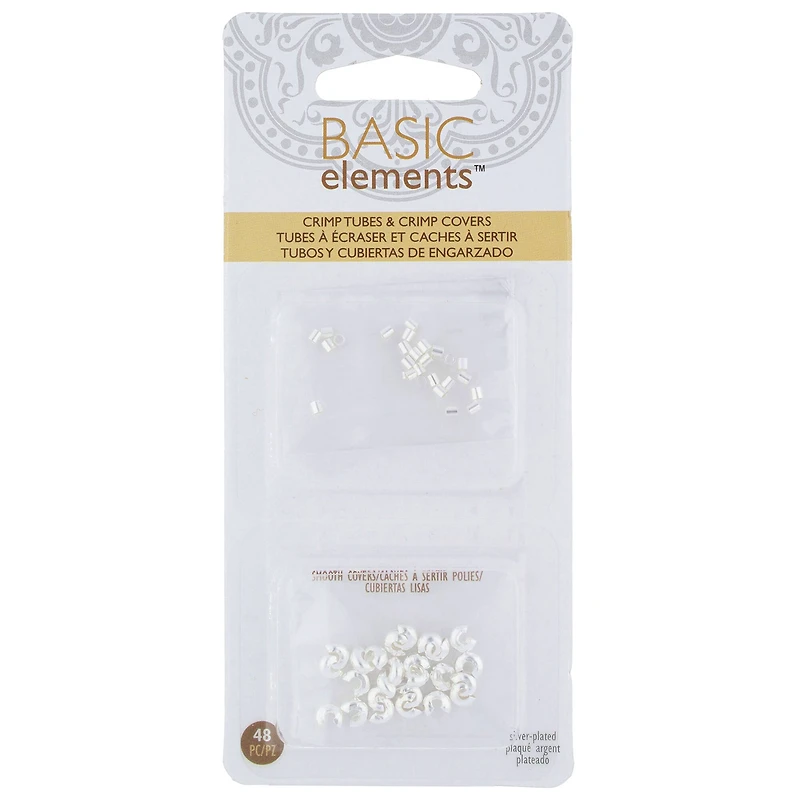 The Beadsmith® Assorted Silver Plated Crimp Tubes & Crimp Covers