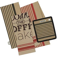 Butcher Block Stripe Kitchen Set