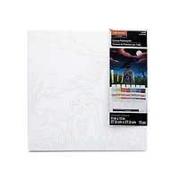 11" x 11" Crow in Graveyard Canvas Painting Kit by Craft Smart®