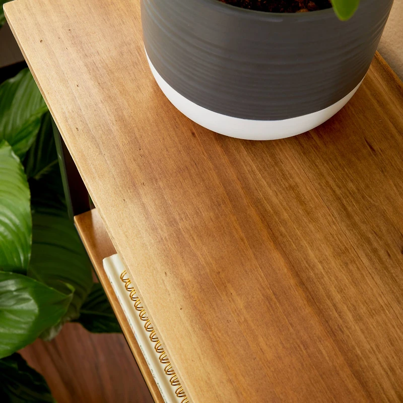 Brown Metal Industrial Wall Shelf Set