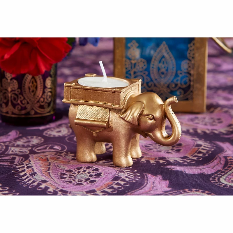 Kate Aspen® Lucky Elephant Golden Tealight Holder, 6ct.