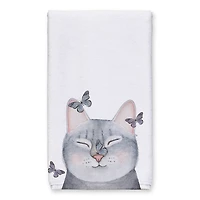 Cat with Butterflies 16" x 25" Towel Set