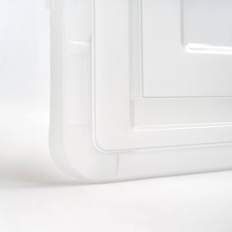 IRIS Gray & Clear 35qt. Snap Tight Plastic File Organizer Box With Lid