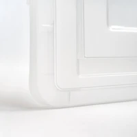 IRIS Gray & Clear 35qt. Snap Tight Plastic File Organizer Box With Lid