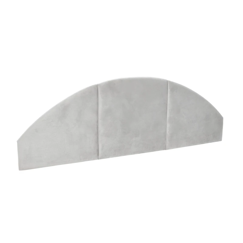 Hello Honey® NoSom Gray Upholstered Velvet Panel Arched Headboard