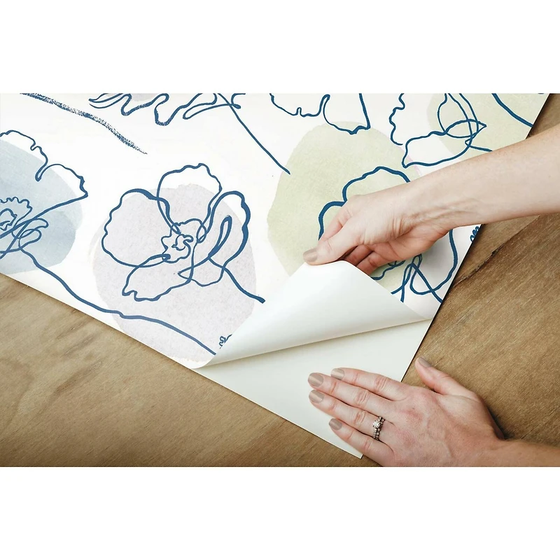 RoomMates Modern Poppy Peel & Stick Wallpaper