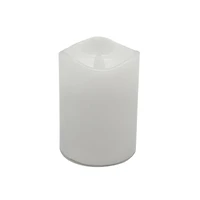 White Glowing Flame LED Wax Pillar Candle by Ashland