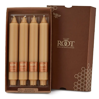 Root Candles 9" Unscented Smooth Collenette Taper Candles