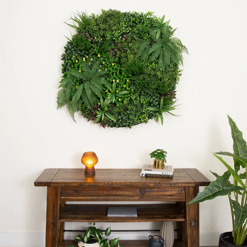 40" Framed Amalfi Coast Artificial Living Wall Art Panel