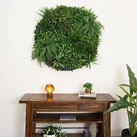 40" Framed Amalfi Coast Artificial Living Wall Art Panel