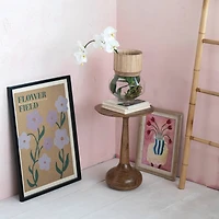 Hello Honey® 21" Modern Sculptural Wood End Table