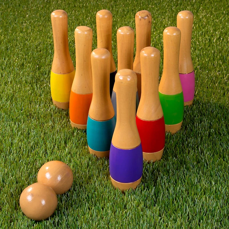 Toy Time Lawn Bowling & Skittle Ball Game