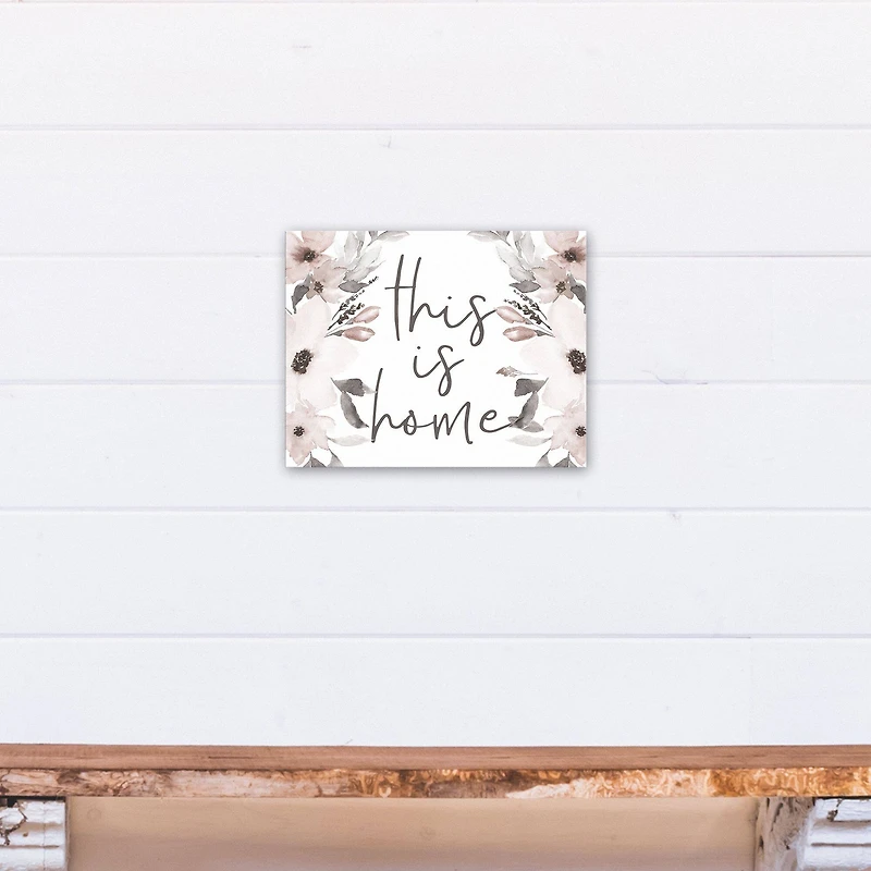 This Is Home Florals 11" x 14" Canvas Wall Art