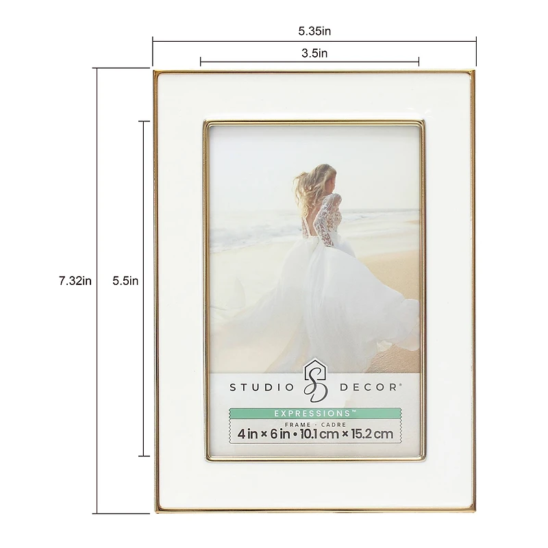 Expressions™ White with Gold Outline Wall Frame by Studio Décor