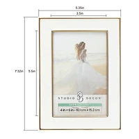 Expressions™ White with Gold Outline Wall Frame by Studio Décor