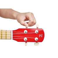 Hape 21" Red Dot Kid's Wooden Toy Ukulele
