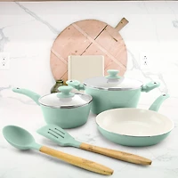 Gibson Home® Plaza Café 7-Piece Sky Blue Essential Core Aluminum Cookware Set