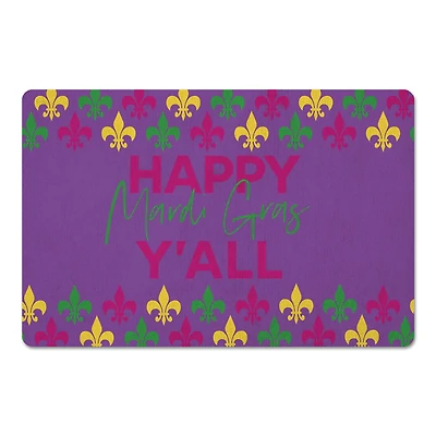 Happy Mardi Gras Floor Mat