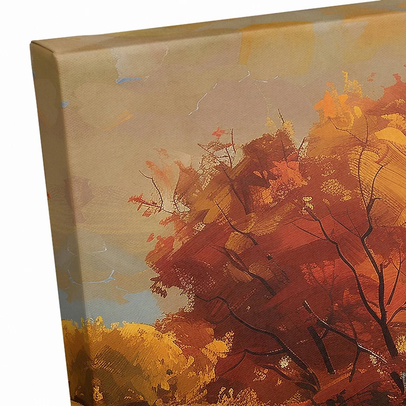 Golden Hour Fall Farmhouse 18" x 12' Canvas Wall Art
