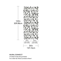 Katie Hunt Black Bold Brush Strokes Wall Mural