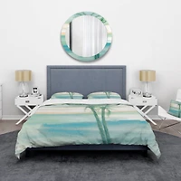 Designart Peaceful Dusk II Tropical Coastal Duvet Cover Set