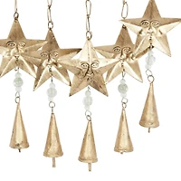 35" Gold Sun & Stars Metal Eclectic Windchime