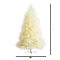 6ft. Unlit Off-White Pampas Grass Artificial Christmas Tree