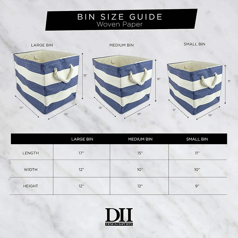 DII® Medium Chevron Rectangle Paper Bin