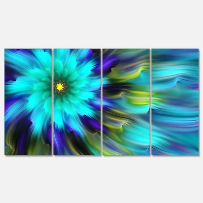 Designart - Massive Blue Green Fractal Flower