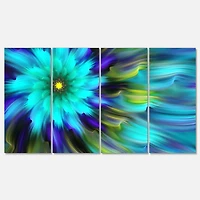 Designart - Massive Blue Green Fractal Flower