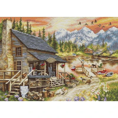 Luca-S Log Cabin Counted Cross Stitch Kit