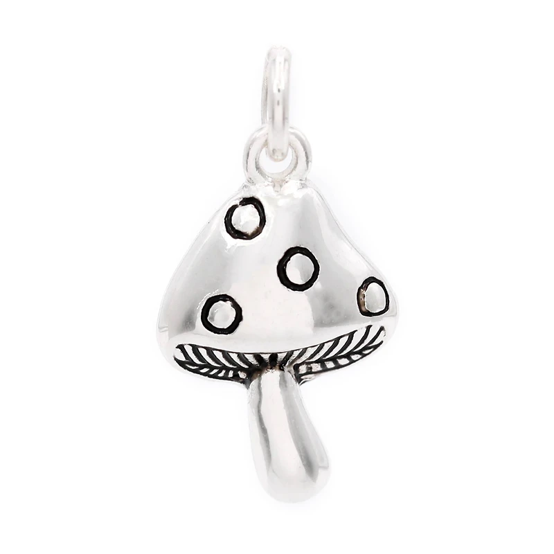Silver Plated Mushroom Charm by Bead Landing™