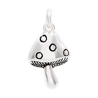 Silver Plated Mushroom Charm by Bead Landing™