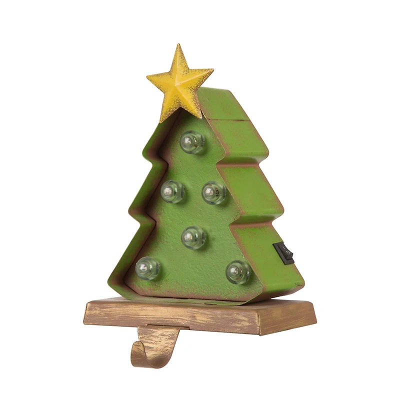 Glitzhome® 7.5" Marquee LED Tree Stocking Holder